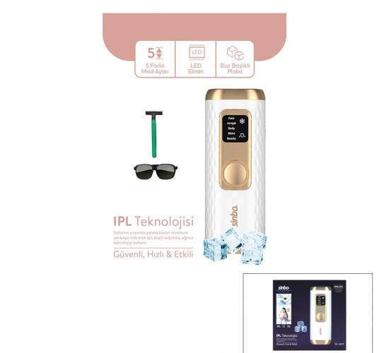 SİNBO SEL-6049 ( IPL ) BUZ LAZER EPİLATÖR & EPİLASYON CİHAZI ( 5 FARKLI MOD & LCD EKRAN ) (TÜM VÜCUT UYGUN)*20