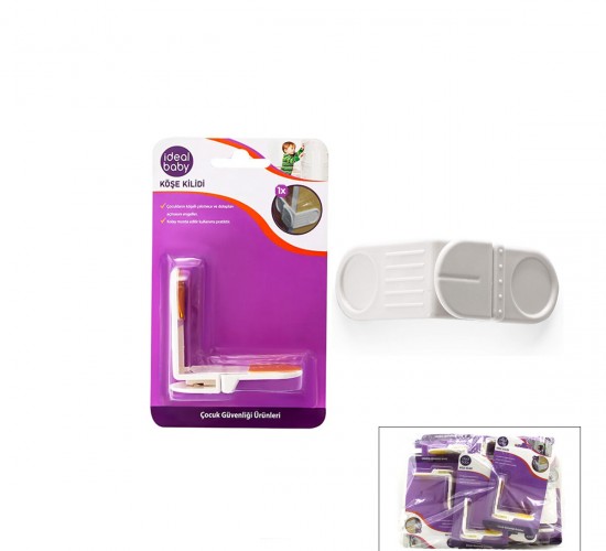 İDEAL BABY IDE-01 VİDASIZ KÖŞE KİLİT ( ÇOÇUK EMNİYET )*24X10