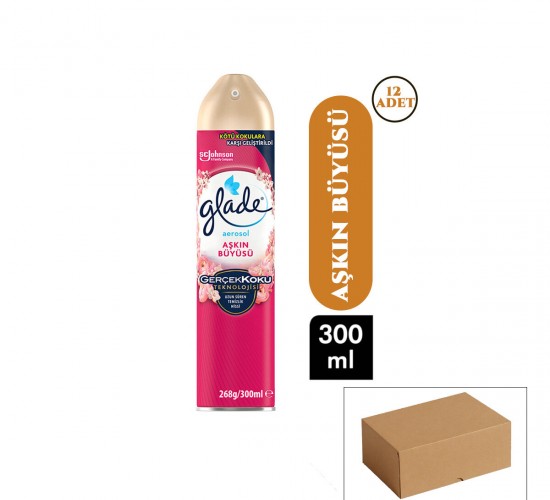 GLADE AEROSOL AŞKIN BÜYÜSÜ ORTAM ODA KOKUSU SPREY ( 300ML )*12=K