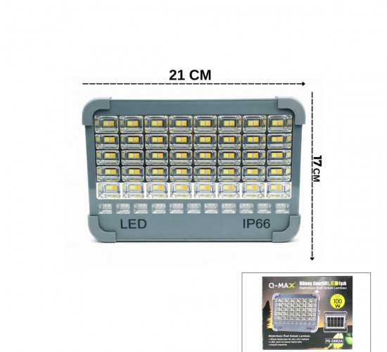 Q-MAX PS-D002A (IP66) GÜNEŞ ENERJİLİ LED IŞIK ( SOLAR ) (PROJEKTÖR & POWERBANK) (ÇAKARLI) (KAMP & DIŞ MEKAN)*30