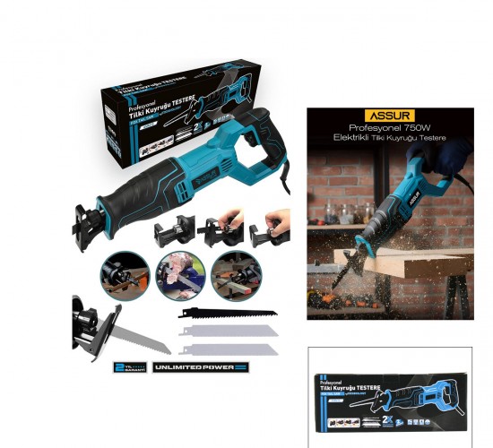 PROFESYONEL ASR-615 ( MAVİ ) ( TİLKİ KUYRUĞU ) ELEKTRİKLİ TESTERE ( 230V ) ( 0-2800 RPM )*6