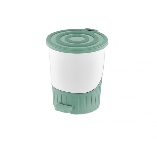 DÜNYA-01070-867 ( YEŞİL ) PASTEL- ( LÜX ) ( 14LT ) ( PEDALLI ) ÇÖP KOVASI PLASTİK ( 315X285X335MM )*6=K