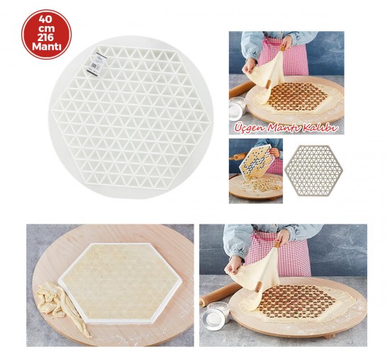 PLASTLİFE KP-177 YUVARLAK MANTI KALIBI PLASTİK ( ÇAP = 41CM )*36=K