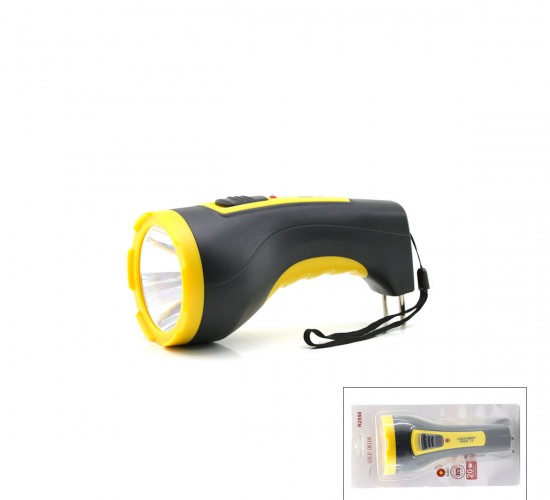 GOLD ORION R2550 ( 7W ) ( TEK LED ) BOMBELİ GÖVDE ( FİŞ ŞARJLI ) EL FENERİ ( UZUN MESAFELİ ) KAMBUR*100