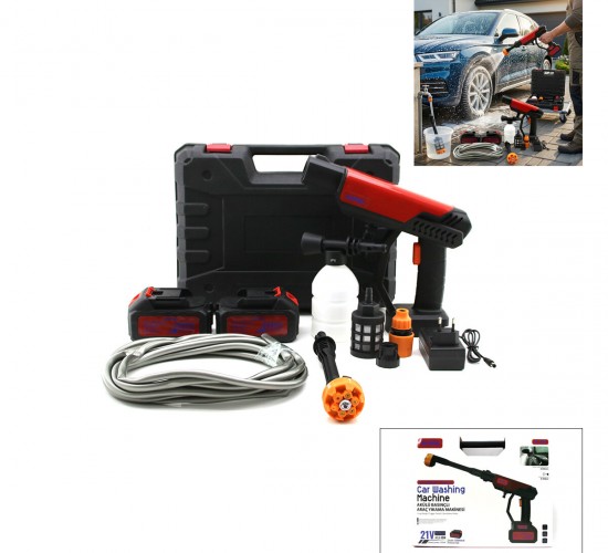 AHMA A-130 OTO & ARAÇ YIKAMA MAKİNESİ ( ŞARJLI & YEDEK BATARYALI ) (135W & 19000 RPM) (12000 mAh & 21V)(0.62bar)*10