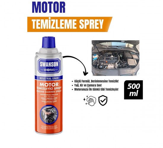SWANSON WORK SW-109 MOTOR TEMİZLEME SPREY ( 500 ML )*24=K