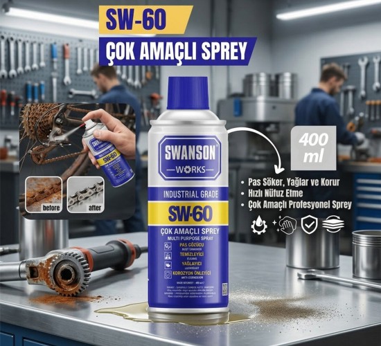 SWANSON WORKS SW-60 ÇOK AMAÇLI YAĞLAYICI SPREY ( 400ML )*24=K