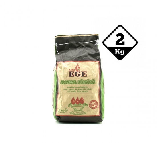 KİNG EGE MANGAL KÖMÜRÜ ( 2KG ) ( ÇIRA HEDİYELİDİR )*12=K