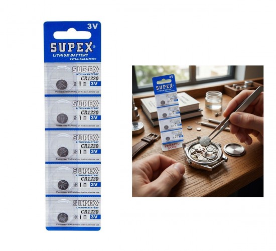 SUPEX CR-1220 ( PARA PİL ) ( 3V ) ( 5Lİ KART )*1