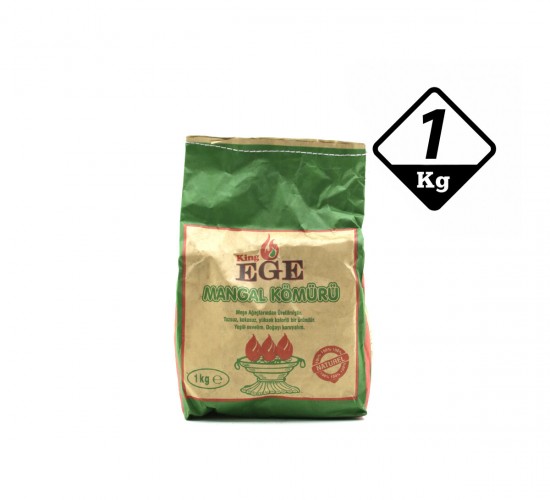 KİNG EGE MANGAL KÖMÜRÜ ( 1KG ) ( ÇIRA HEDİYELİDİR )*20=K