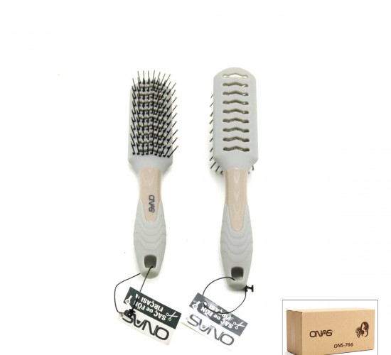 ONAS ONS-766 ( GRİ ) FÖN & SAÇ FIRÇASI & TARAK ( SİKON KAPLI UÇ & PLASTİK GÖVDE ) ( 23CM )*12X12