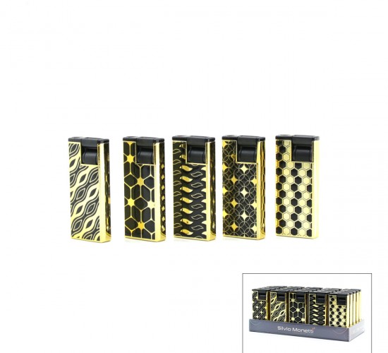 SİLVİO MONETTİ SM-222P ( H ) ( ZİGZAG DESEN ) ( RÜZGAR ) PÜRMÜZ ÇAKMAK*25X20