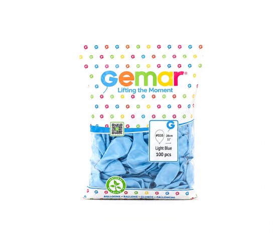GEMAR GM-110-35 ( METALİK & AÇIK MAVİ ) BALON ( 11'' & 28CM & 100PCS )*1X50