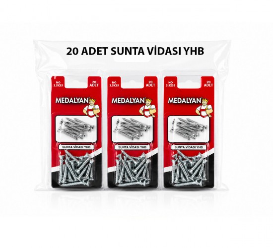 MEDALYAN DL-03 ( 3.5X35 ) ( 20PCS ) SUNTA VİDASI*12X12