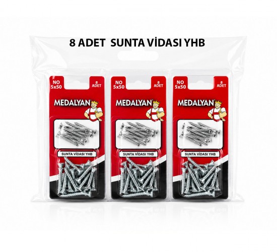 MEDALYAN DL-07 ( 5X50 ) ( 8PCS ) SUNTA VİDASI*12X12