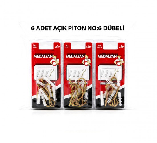 MEDALYAN DL-26 ( 19X70 ) ( 6PCS ) AÇIK PİTON DÜBELLİ*12X12