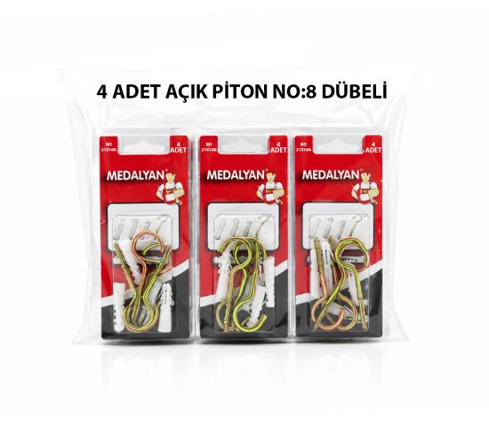MEDALYAN DL-28 ( 21X100 ) ( 4PCS ) AÇIK PİTON DÜBELLİ*12X12