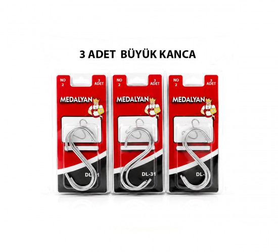 MEDALYAN DL-31 ( NO-2 & BÜYÜK ) ( 3PCS ) ( S ) KANCA*12X12