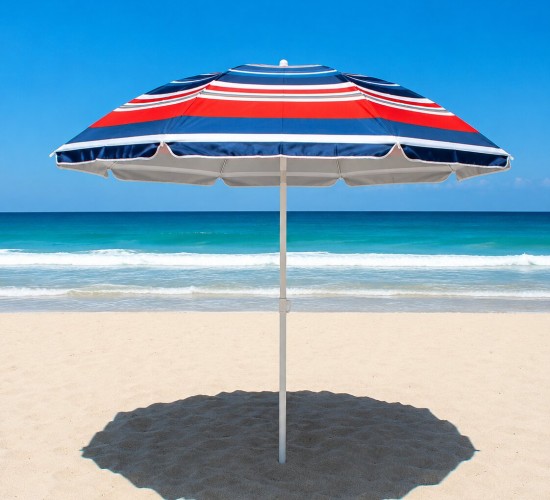 SKYBELT SKY-121 ( 170CM SAPLI ) ( ÇAP: 85*85CM ) ( DÜZ - KARIŞIK RENK ) PLAJ ŞEMSİYESİ ( 8 TELLİ & FIBERGLASS ) ( POLYESTER KUMAŞ )*24=K