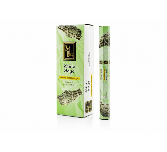 ZED BLACK SALVİA BLANCA ( WHİTE SAGE & BEYAZ ADA ÇAY ) ( ÇUBUK ) TÜTSÜ*6X50