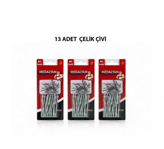 MEDALYAN DL-23 ( 4X60 ) ( 13PCS ) ( BETON ) ÇELİK ÇİVİ*12X12