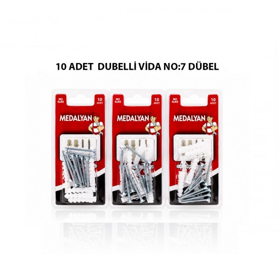 MEDALYAN DL-34 ( 4X40 ) ( 10PCS ) DÜBELLİ VİDA*12X12