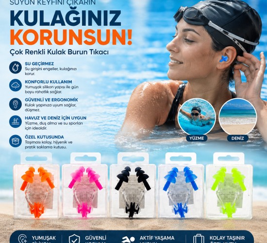 YILDIZ SPORT YLD-89 ( RENKLİ ) PLASTİK KULAK BURUN TIKAÇ*60X8