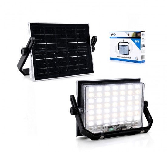 ARS-348960 LMB ( 100W ) GÜNEŞ ENERJİLİ LED IŞIK ( SOLAR ) ( PROJEKTÖR & FENER ) ( KAMP & DIŞ MEKAN ) ( 3 FARKLI LED IŞIK )*20