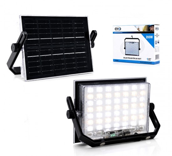 ARS-348961 LMB ( 200W ) GÜNEŞ ENERJİLİ LED IŞIK ( SOLAR ) ( PROJEKTÖR & FENER ) ( KAMP & DIŞ MEKAN ) ( 3 FARKLI LED IŞIK )*20