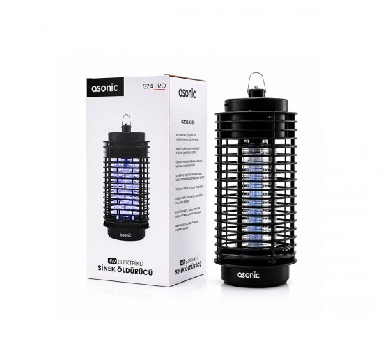 ASONİC S24 PRO ( 4W & SİYAH ) KOKUSUZ TAŞINABİLİR LED MAVİ IŞIKLI SİNEK ÖLDÜRÜCÜ*30