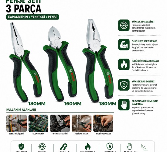 BOSCH-1 600 A02 C0S ( 531 ) ( 3PCS ) PENSE SETİ ( 7