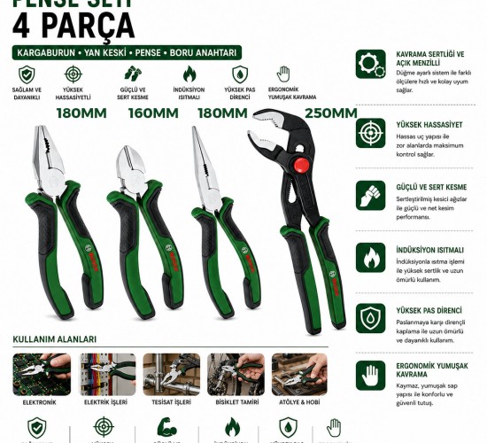 BOSCH-1 600 A02 W7K ( 621 ) ( 4PCS ) PENSE SETİ ( 10