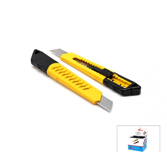 DENİZ EL ALETLERİ ( EKO ) PLASTİK FALÇATA MAKET BIÇAK SARI*48X12