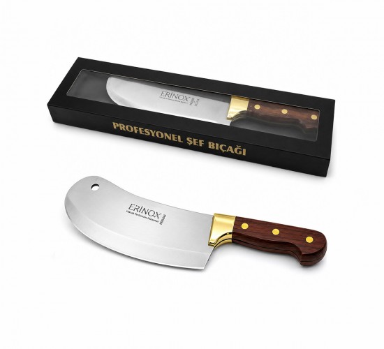 ERİNOX PS-0110 ( 2 NO ) ( SARI ) ( SOĞAN & KOKOREÇ ) ( ZIRH ) SATIR BIÇAK ( DÖVME PASLANMAZ ÇELİK )*100
