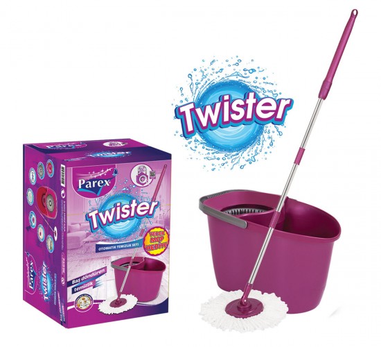 PAREX-723691 TWİSTER OTOMATİK MOP TEMİZLİK SETİ & KOVASI ( MULTİ TEMİZLİK FIRÇA )*1