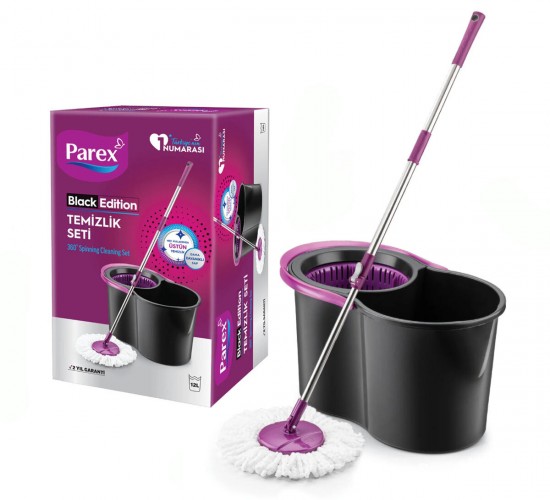 PAREX-613399 BLACK EDITION OTOMATİK TEMİZLİK SETİ MOP ( 12LT )*1