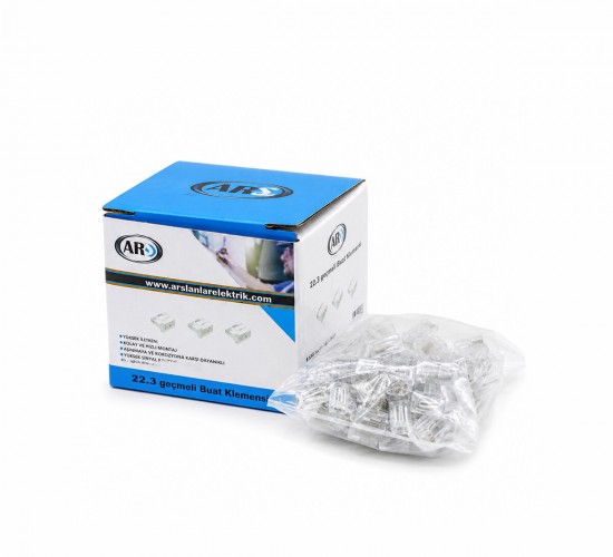 ARS KOD-344069 ( 2Lİ ) ( 2X2.5 KABLO GEÇMELİ ) ( MANDALLI ) ( BUAT ) KLEMENSİ*100X10