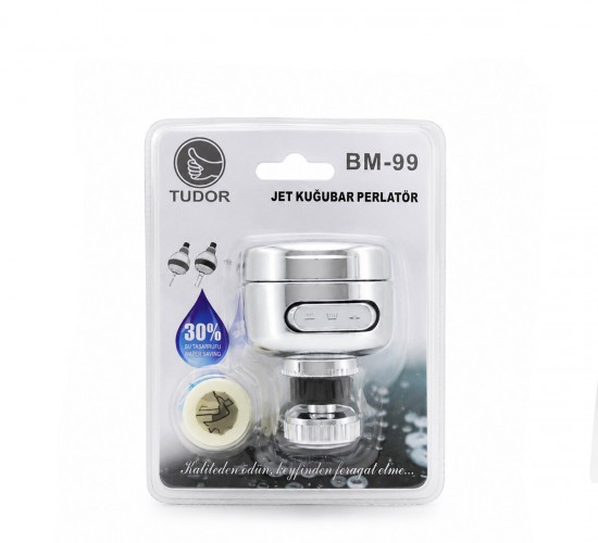 TUDOR BM-99 ( VAKUMLU ) ( TOPAÇ ) ( KROM & KADEMELİ ) ( TEK OYNAR BAŞLIK ) KUBAR & BATARYA UCU PERLATÖR*200
