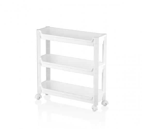 URVE UR-3586 RAFTY ( 3 KATLI ) ( TEKERLEKLİ ) SEPET ORGANİZER DÜZENLEYİCİ  ( RAF ÜNİTESİ ) ( 465X145X480MM )*12