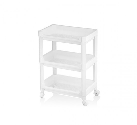 URVE UR-3598 RAFTY GENİŞ ( 3 KATLI ) ( TEKERLEKLİ ) SEPET ORGANİZER DÜZENLEYİCİ ( RAF ÜNİTESİ ) ( 352X220X480MM )*12