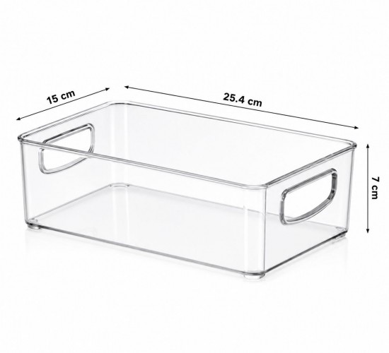 URVE UR-3567 ( 25.4X15X7CM ) ( ŞEFFAF ) ( DÜZENLEYİCİ ) PLASTİK MİKA MODÜLER ÇOK AMAÇLI ORGANİZER*12=K