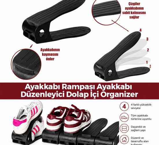 URVE UR-3631 ( 12X25CM) ( SİYAH PLASTİK ) AYAKKABI RAMPASI*6=K
