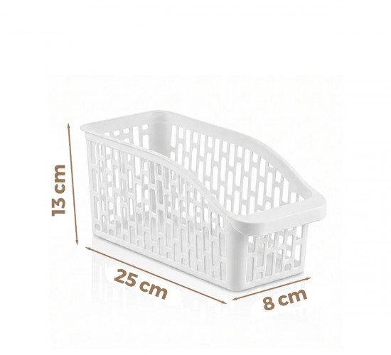 URVE UR-3563 ( 25X13X8CM ) ( BEYAZ ) ( ORTA ) ( DÜZENLEYİCİ ) PLASTİK ÇOK AMAÇLI ORGANİZER*48=K