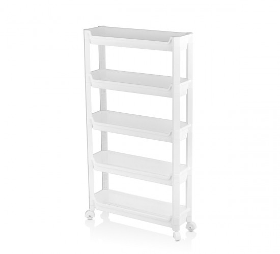 URVE UR-3588 RAFTY ( 5 KATLI ) ( TEKERLEKLİ ) SEPET ORGANİZER DÜZENLEYİCİ  ( RAF ÜNİTESİ ) ( 465X145X850MM )*8