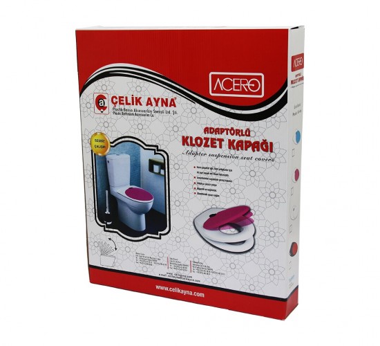 ÇELİK AYNA-208 ACERO ÇOCUK ADAPTÖRLÜ KLOZET KAPAK*6