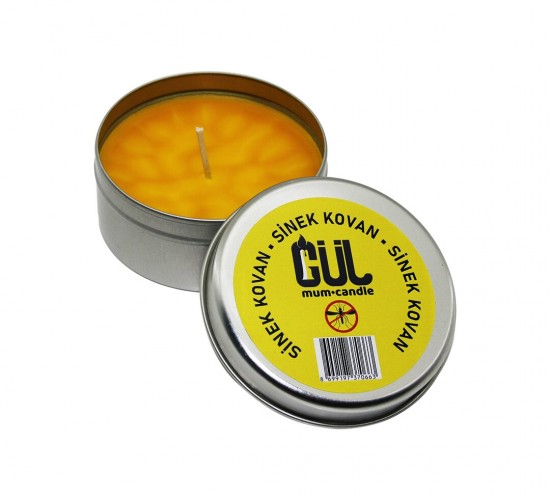 GÜL MUM CANDLE ( SİNEK KOVAN ) MUM TENEKE KUTU*60
