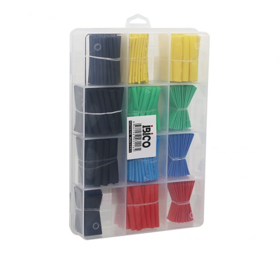 İBİCO İ13-116 ( 530PCS ) MAKARON KABLO TAMİR SETİ ( ISIYLA BÜZÜŞMELİ DARALAN HORTUM )*96