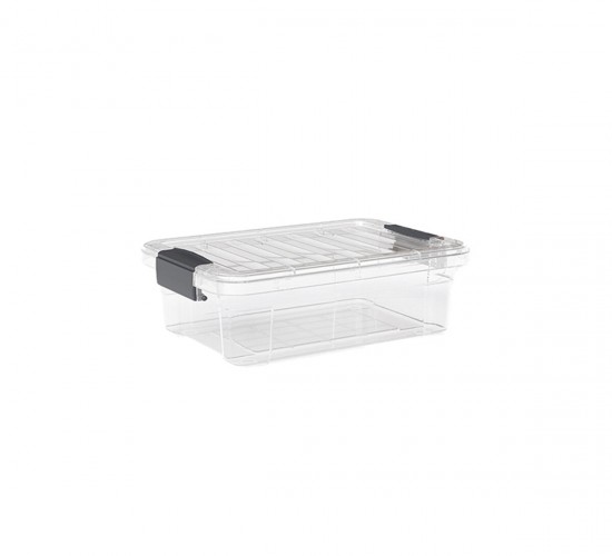 DÜNYA DP-33104-102 ( 7LT ) ( ŞEFFAF ) ÇOK AMAÇLI SAKLAMA KUTUSU & ORGANİZER ( KİLİTLİ KAPAK ) ( 360X250X115MM )*12=K