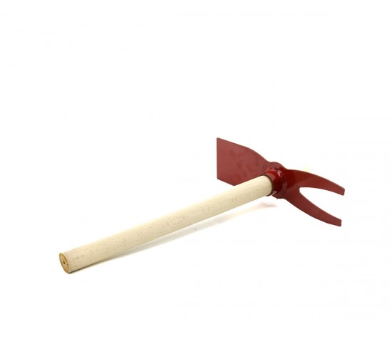 İBİCO-055 K13-056 ( 2İN1 )=( GENİŞ AĞIZLI=7X10.5CM & ÇATALLI=6X10CM ) ( METAL ) ÇAPA ( AHŞAP SAPLI=45CM )*12=K