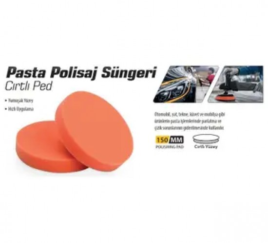 MEŞEM PASTA CİLA POLİSAJ SÜNGERİ CIRTLI PED 150 MM